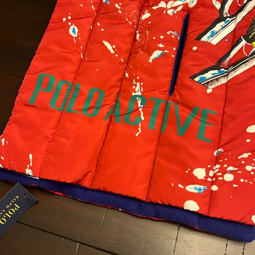 Polo Ralph Lauren Ski 92 1992 Winter Puffer Scarf new red blue Mens Women’s